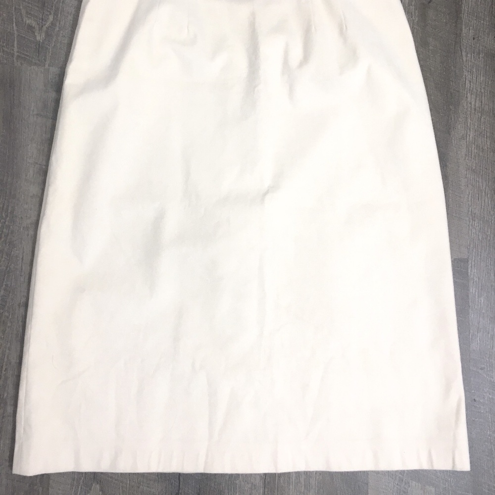 Cream Vintage Ultrasuede Skirt Offwhite Creme Midi